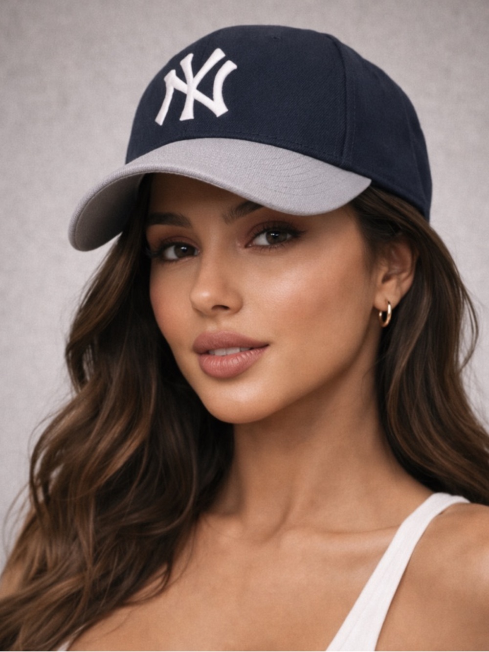NEW Gray and Navy Blue NY NEW YORK YANKEES Hat NWT